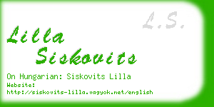 lilla siskovits business card